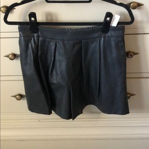 Zara Faux leather shorts